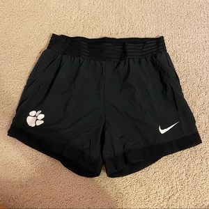 NIKE Clemson High Waisted Black Shorts with Pockets
